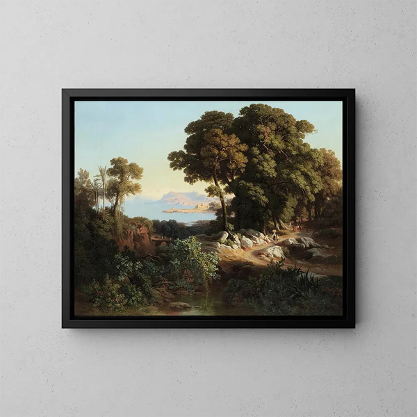 omgivningarna runt Monreale, Sicilien - Johann Jakob Frey — inramlat konstverk på väggen