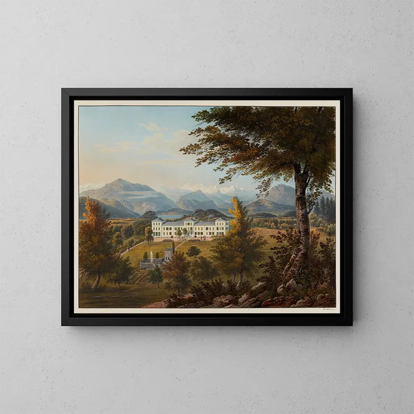 Albisbrunns termalbad i kantonen Zürich - Johann Jakob Meyer — inramlat konstverk på väggen