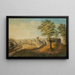 Vue depuis l'Elisabethenschanze sur la bastion ronde vers la porte de pierre et la fortification de pierre à Bâle - Johann Jakob Schneider — inramlat konstverk på väggen