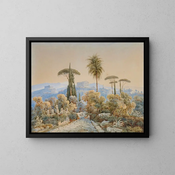 Vue du Forum romain - Johann Jakob Wolfensberger — inramlat konstverk på väggen