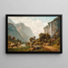 Vue de Lauterbrunnen et des chutes de Staubbach, Suisse - Johann Joseph Jansen — inramlat konstverk på väggen