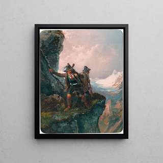 Johann Joseph Rauch - Two Hunters near a Rock.webp