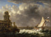 Rivage med stormiga vatten - Johann Kaspar Huber — vy av konstverket