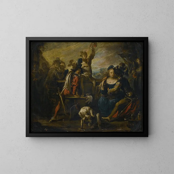 Le Fils prodigue - Johann Liss — inramlat konstverk på väggen