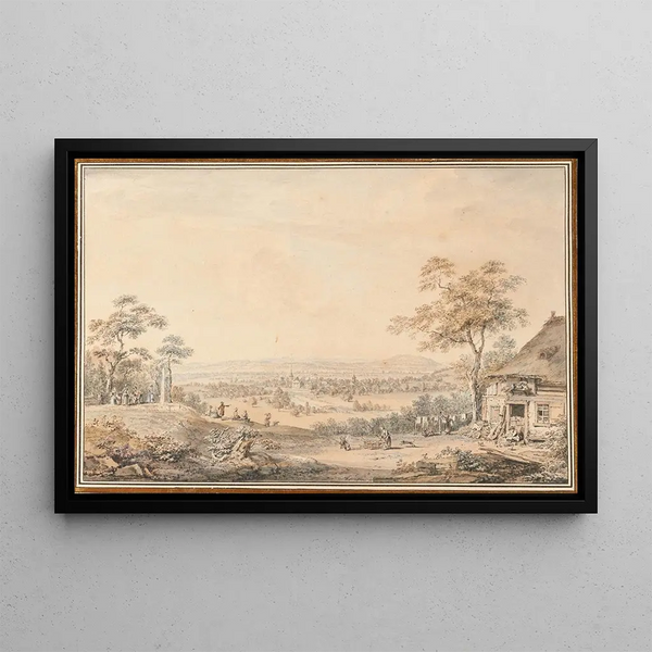 Vue de Belp - Johann Ludwig Aberli — inramlat konstverk på väggen