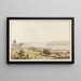 Vue de Vufflens-le-Château - Johann Ludwig Aberli — inramlat konstverk på väggen