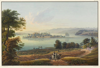 Johann Ludwig Bleuler - Vue de lJsle de Meynau dans le lac de Constance.webp