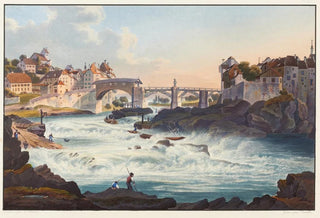 Johann Ludwig Bleuler - Vue de la chte de Lauffenburg prise du ct du Canton dArgovie.webp