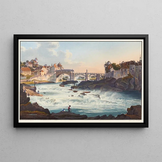 Johann Ludwig Bleuler - Vue de la chte de Lauffenburg prise du ct du Canton dArgovie.webp