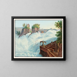 Johann Ludwig Bleuler - Vue de la chute de Rhin prise de Fichetz.webp