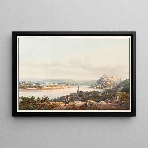 Johann Ludwig Bleuler - Vue de la ville de Coblence et de la forteresse dEhrbreitenstein.webp