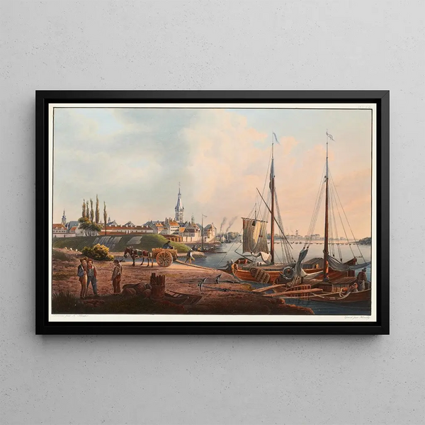 Johann Ludwig Bleuler - Vue de la ville de Dusseldorf prise de lAcademie.webp