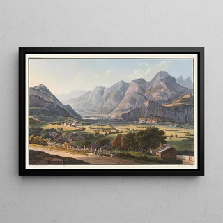 Johann Ludwig Bleuler - Vue des montagnes de Raticon prise au dessous du chteau de Sargans.webp