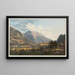 Vue du village de Trons, historique au sujet de la confédération du Canton des Grisons - Johann Ludwig Bleuler — inramlat konstverk på väggen
