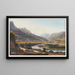 Vue du village de Zillis dans la vallée de Schams en venant de Via Mala, canton des Grisons - Johann Ludwig Bleuler — inramlat konstverk på väggen