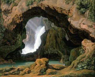 La Grotte de Neptune à Tivoli - Johann Martin von Rohden — vy av konstverket
