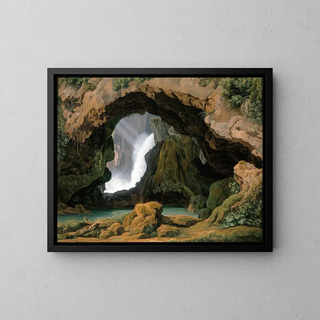 La Grotte de Neptune à Tivoli - Johann Martin von Rohden — inramlat konstverk på väggen