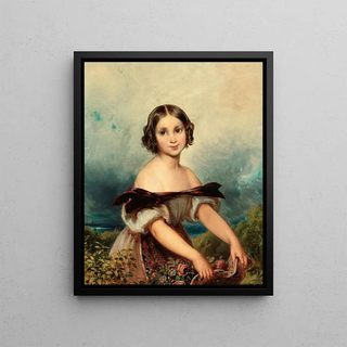 Johann Matthias Ranftl - A Flower Girl.webp