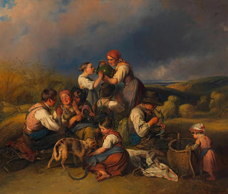 La moisson des faucheurs - Johann Matthias Ranftl — vy av konstverket