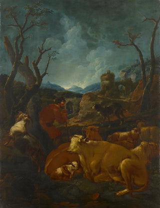 Johann Melchior Roos - Shepherd and Flock in a Rocky Valley.webp