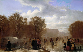 Patinage sur le Wissahickon - Johann Mongels Culverhouse — vy av konstverket