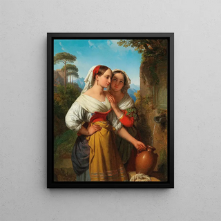 Johann Nepomuk Ender - Young Italian Women At The Fountain.webp
