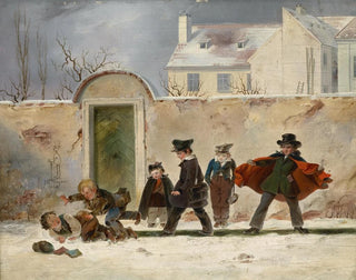 Efter skolan - Johann Nepomuk Mayer — vy av konstverket
