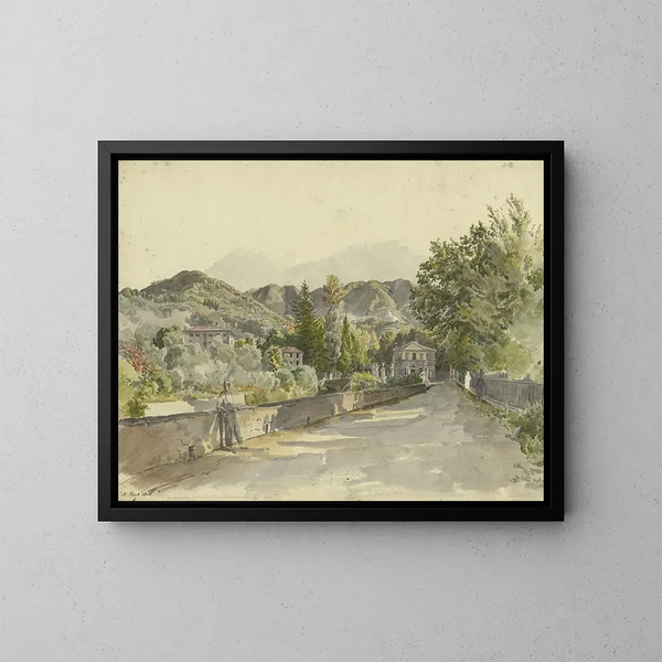 Entré till Marglia Colla, Villa du Marquis Luchesimi - Johann Nepomuk Rauch — inramlat konstverk på väggen
