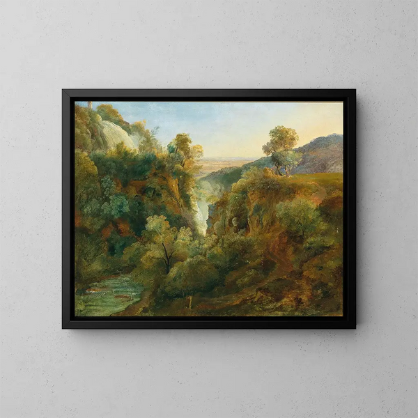 Cascade à Tivoli - Johann Nepomuk Rauch — inramlat konstverk på väggen