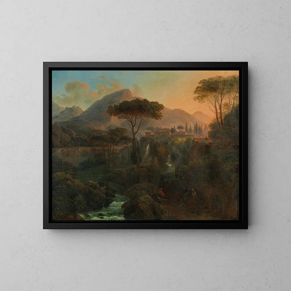 Villa Gregoriana à Tivoli - Johann Nepomuk Schadlberger — inramlat konstverk på väggen