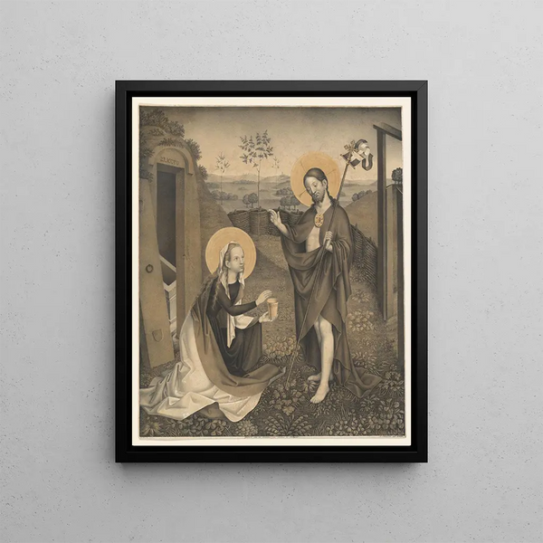 Johann Nepomuk Strixner - Christ and Mary Magdalene in a fenced garden.webp
