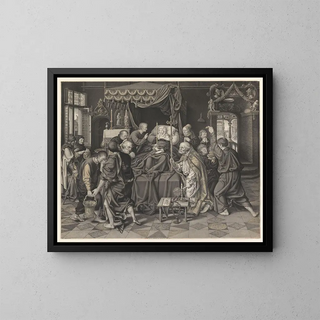 Johann Nepomuk Strixner - Mary on her deathbed surrounded by apostles.webp