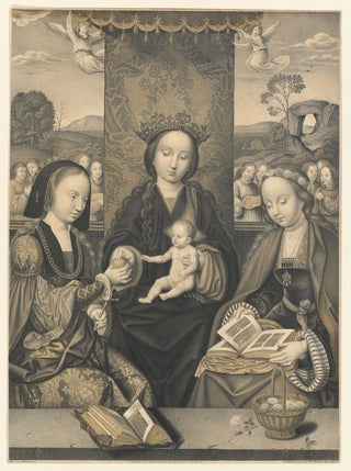 Johann Nepomuk Strixner - Mary with child and two female saints.webp