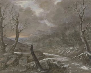 Landskapsvatten med en flod - Johann Nikolaus Gassner — vy av konstverket