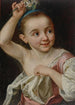 Ung flicka som håller en blomma - Johann Nikolaus Grooth — vy av konstverket