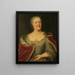 Porträtt av Marie-Louise av Hesse-Cassel, kallad MaaikeMeu, änka efter Frisiske stathouder Jean-Guillaume Friso, prins av Orange-Nassau - Johann Philipp Behr — inramlat konstverk på väggen