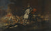 porträtt av ryttaren kommendant Johann Kaspar Freiherr von Hillesheim 1679-1761 framför ett slag - Johann Philipp von der Schlichten — vy av konstverket