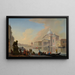 Venise En vy av caprice av Grand Canal mot Punta della Dogana - Johann Richter — inramlat konstverk på väggen