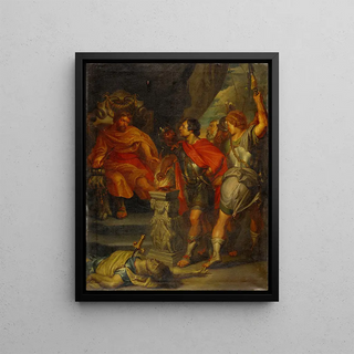 Johann Rudolf Huber the elder - Mucius Scaevola before Porsenna.webp