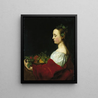 Johann Ulrich Mayr - Woman Holding a Basket of Fruit.webp