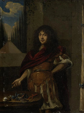 Johann Valentin Grambs - Portrait of a Man in Antique Style Armour.webp