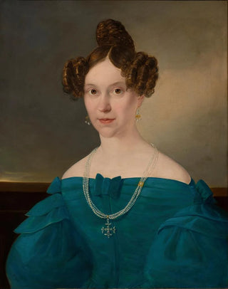 Johann Wachtl - Bildnis einer jungen Frau in blauem Kleid.webp