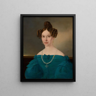 Johann Wachtl - Bildnis einer jungen Frau in blauem Kleid.webp