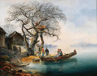 En höstmorgon vid Wörthersee - Johann Werner — vy av konstverket