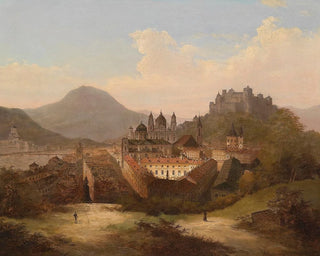 Vue sur Salzbourg - Johann Wilhelm Jankowski — vy av konstverket