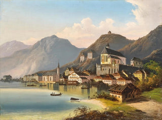 Johann Wilhelm Jankowsky - A view of Hallstatt.webp