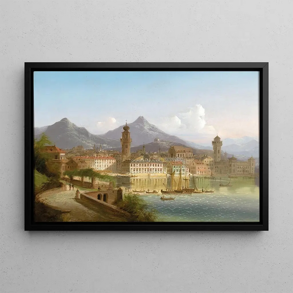 Johann Wilhelm Jankowsky - Riva on Lake Garda.webp