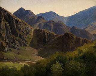 bergskedjor nära Altenahr - Johann Wilhelm Schirmer — vy av konstverket