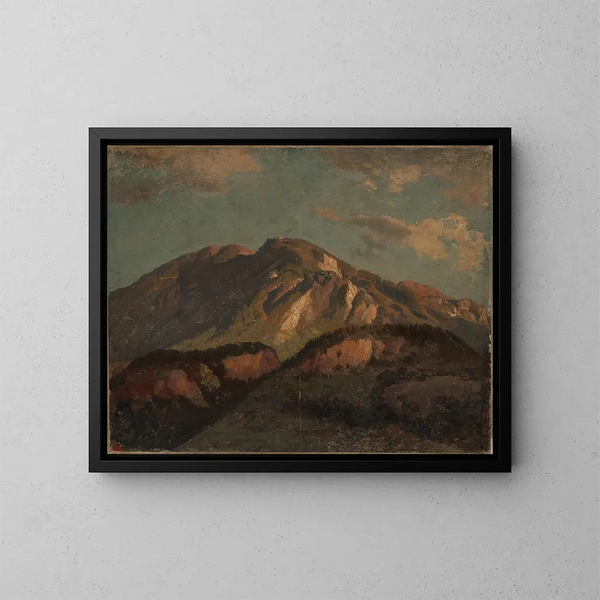 Montagnes bien en Grisons - Johann Wilhelm Schirmer — inramlat konstverk på väggen