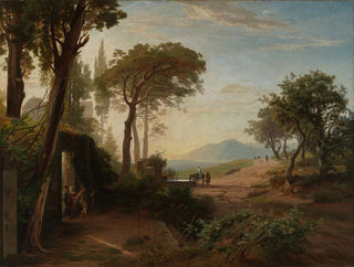 Le matin, le départ du voyageur vers Jéricho - Johann Wilhelm Schirmer — vy av konstverket